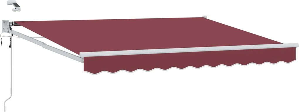 vidaXL Cort electric retractabil Roșu Burgund 3,5 x 2,5 m