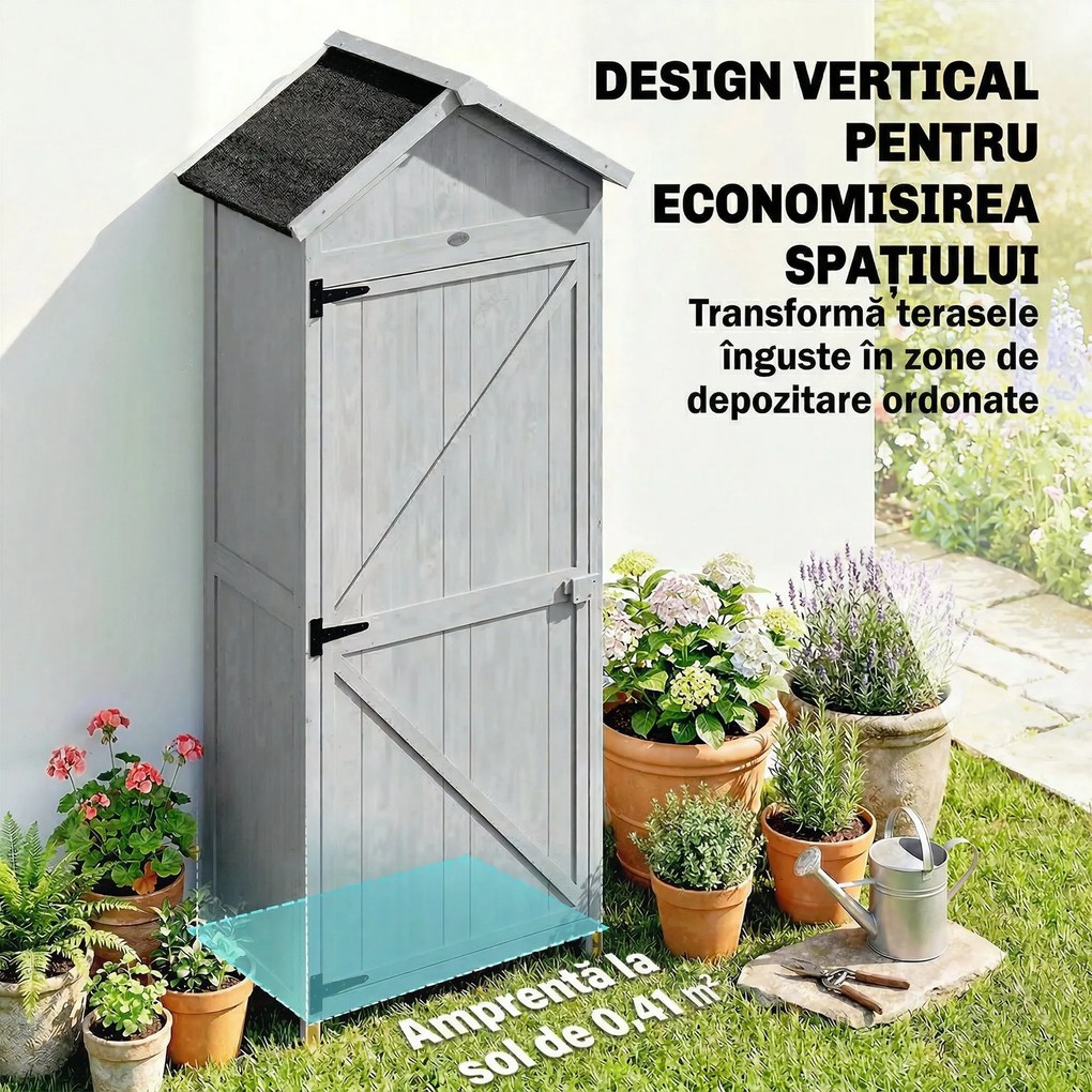Outsunny căsuță dulap depozitare unelte exterior | Aosom Romania