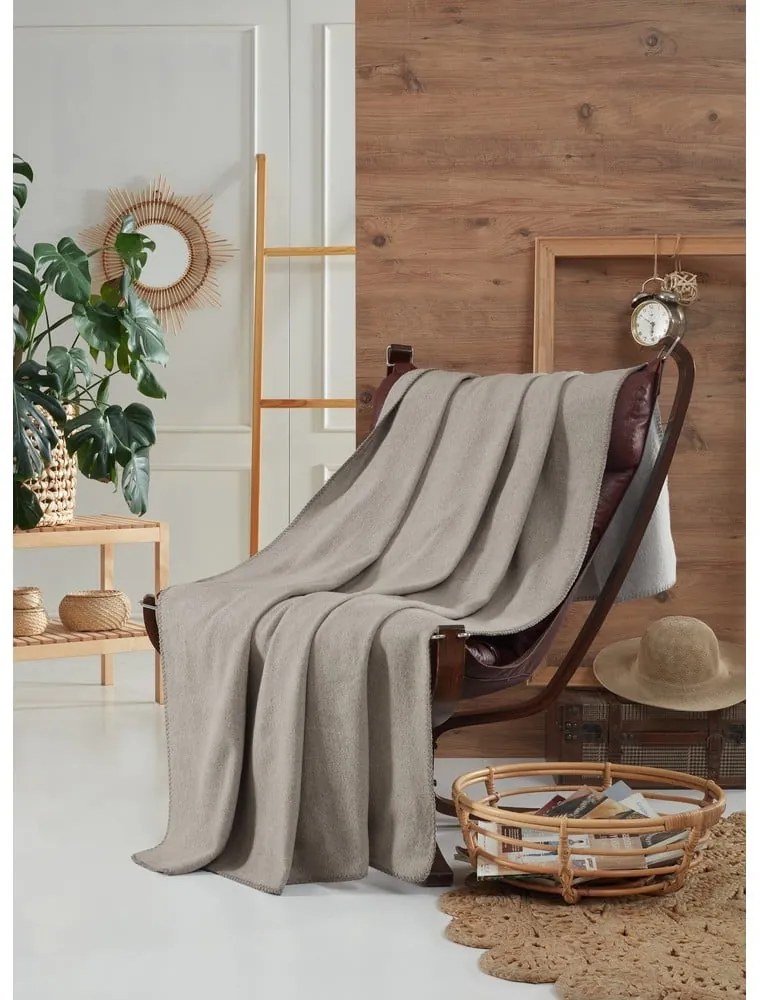 Pătură gri din polar, fleece 130x170 cm Brighton – Mijolnir
