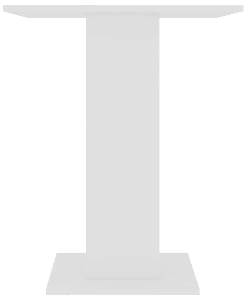 Masă de bistro, alb, 60 x 60 x 75 cm, pal