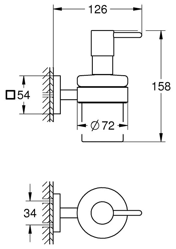 Grohe Start Cube dozator sapun 160 ml negru 410982430