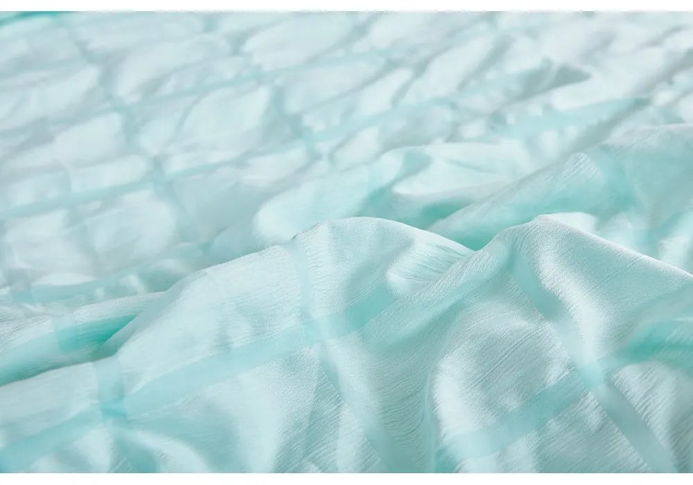 Lenjerie de pat verde-mentă din țesătură crep pentru pat de o persoană 140x200 cm Naomi – My House