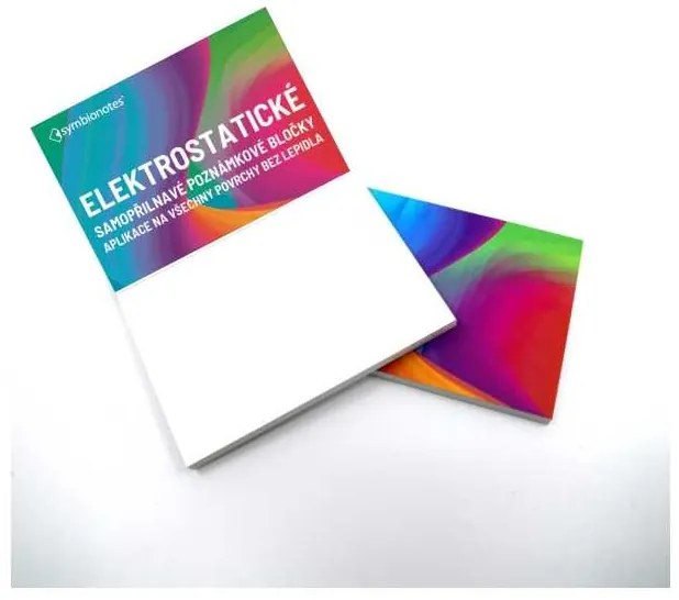 Bloc mic de notițe electrostatic Symbionotes 7 x 10 cm - 100 foi, alb