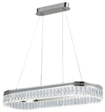Candelabru cu cristale LED reglabil, suspendat pe cablu THALIA LED/50W/230V 3000-6000K + telecomandă