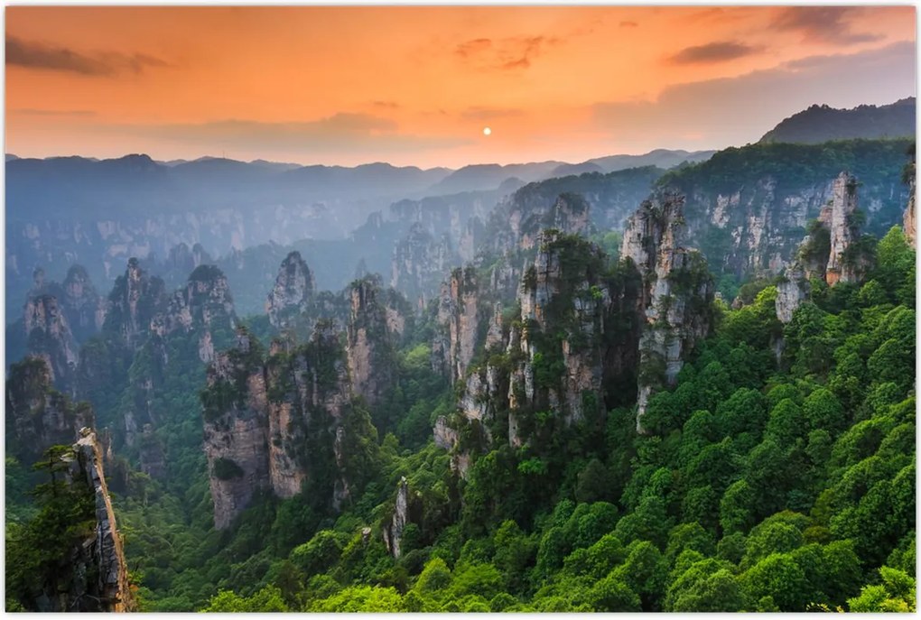 Tablou - Parcul forestier național Zhangjiajie (90x60 cm)