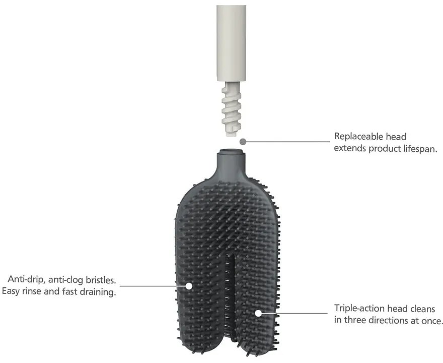 Perie de WC bej Flex360 – Joseph Joseph