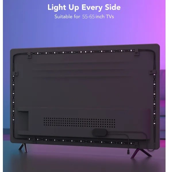 Govee - Iluminare LED inteligentă pentru TV 55-65" RGBIC Wi-Fi