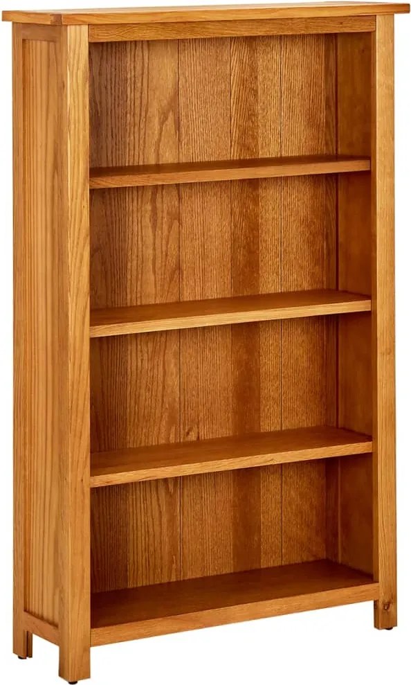 vidaXL Bibliotecă cu 4 rafturi, 70x22x110 cm, lemn masiv de stejar