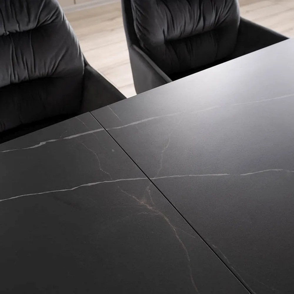 Masa de bucaterie Salvadore II, 160 x 90 cm, neagra