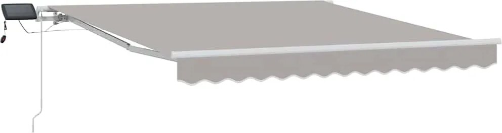 vidaXL Cortina Retractabilă Manual Gri deschis 350 x 250 cm