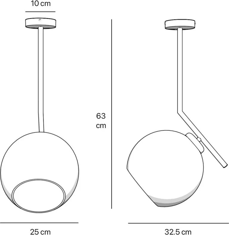 Lustra din alama stil modern Art Deco Spheres