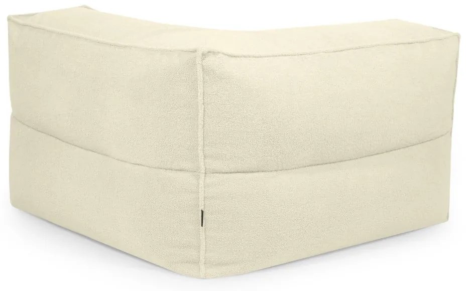 Fotoliu bean bag maro cu tapițerie din țesătură bouclé Mass Corner 125 Right – SLOWDOWN