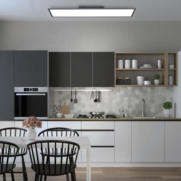 Panou LED aplicat dimabil FLAT LED/36W/230V negru Leuchten Direkt 14757-18 + telecomandă