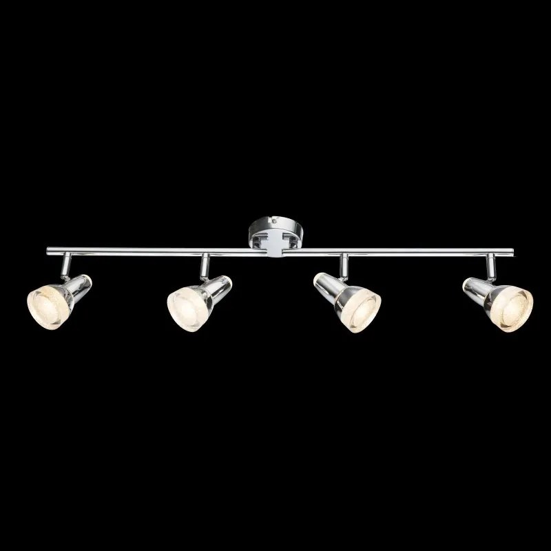 Lustra cu 4 spoturi design modern Alaska crom, transparent