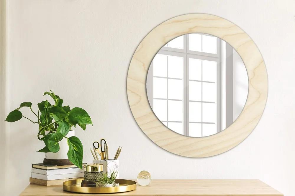 Oglinda cu decor rotunda Textura lemnului