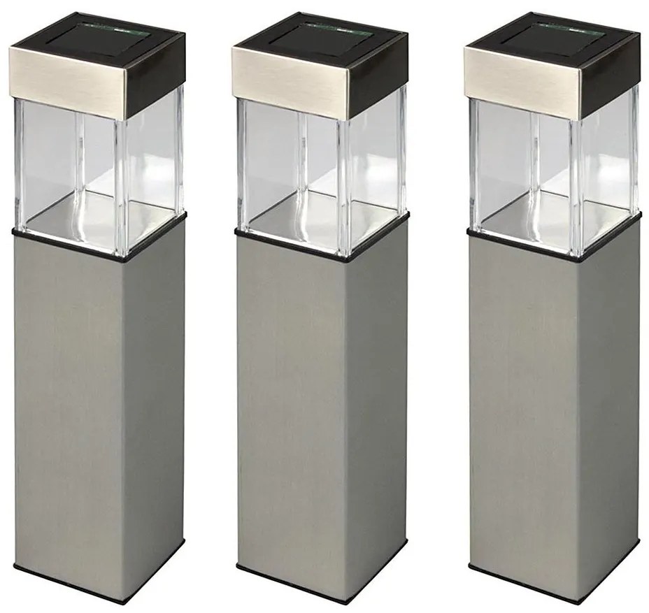 Grundig 90048 - Set 3x lampă solară LED 5,5x28cm, 1xAAA 600 mAh