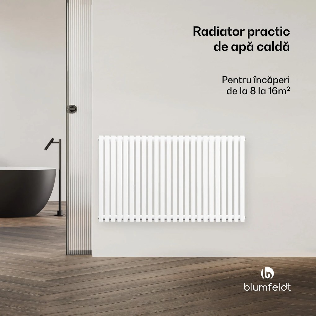 Blumfeldt Radiator Delgado | Design modern | 63 x 100 cm | 891 W | Conectare laterală