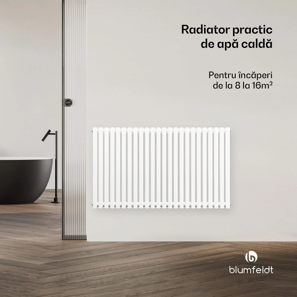 Blumfeldt Radiator Delgado | Design modern | 63 x 108 cm | 891 W | Conectare laterală