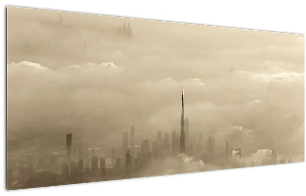Tablou - Oraș în nori (120x50 cm)