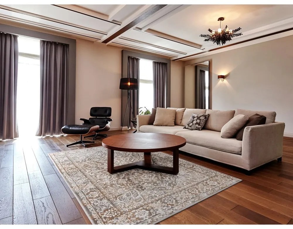 Covor gri/bej 133x190 cm Sensi Idra – FD