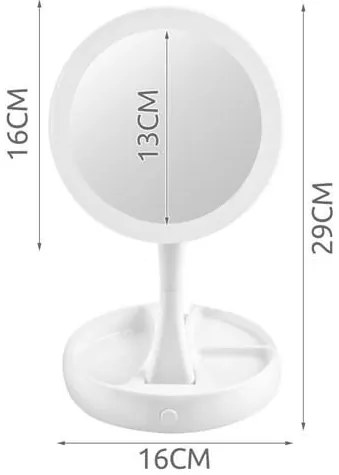ShopJK LED OGLINDĂ ROTATIVĂ MAKE-UP 360°