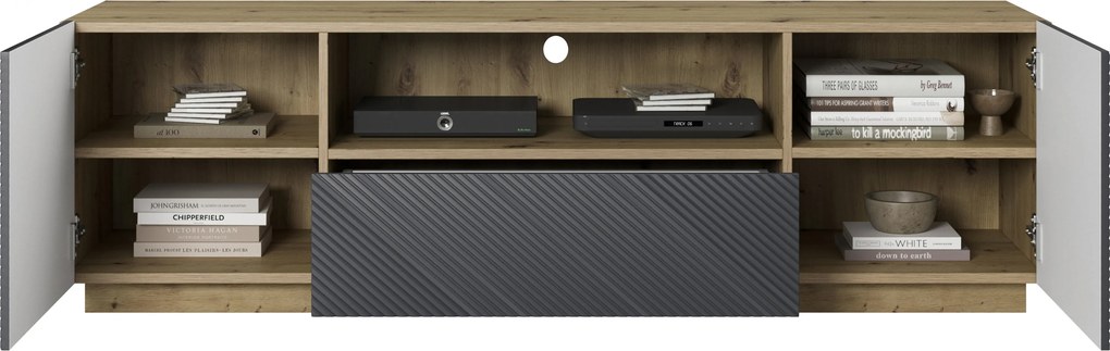 Comodă TV cu sertar Asha 167 cm - artisan / rivier stone mat