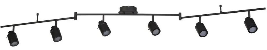 Plafoniera pentru baie cu spoturi directionabile IP44 Samson negru 6L