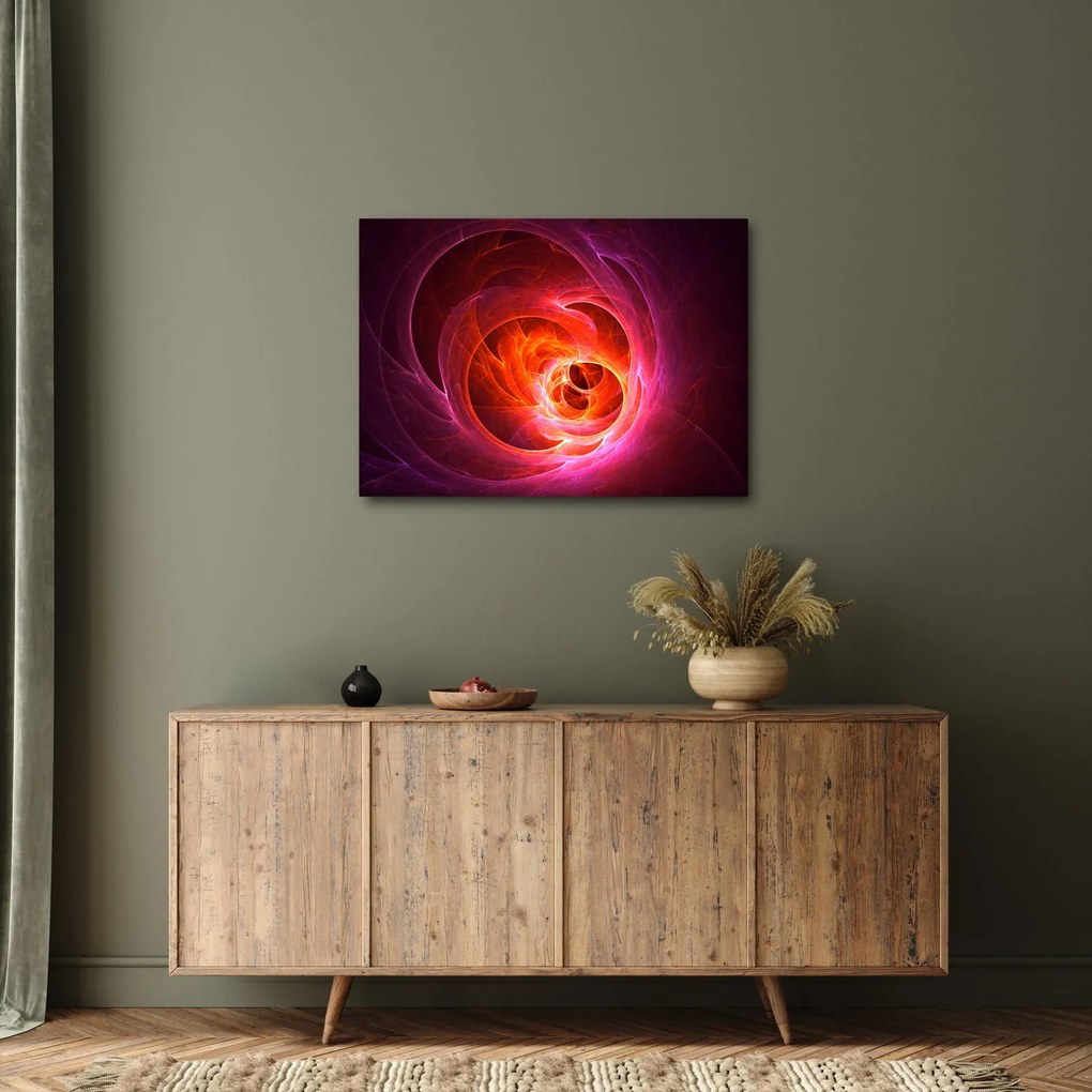 Tabloul modern cu abstracțiune roz (70x50 cm)