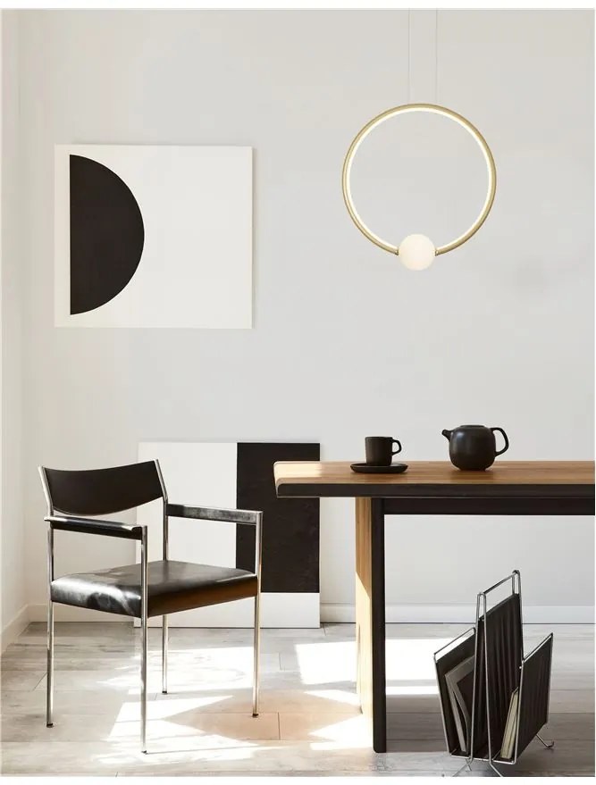 Lustra LED dimabila cu telecomanda design modern Celia auriu