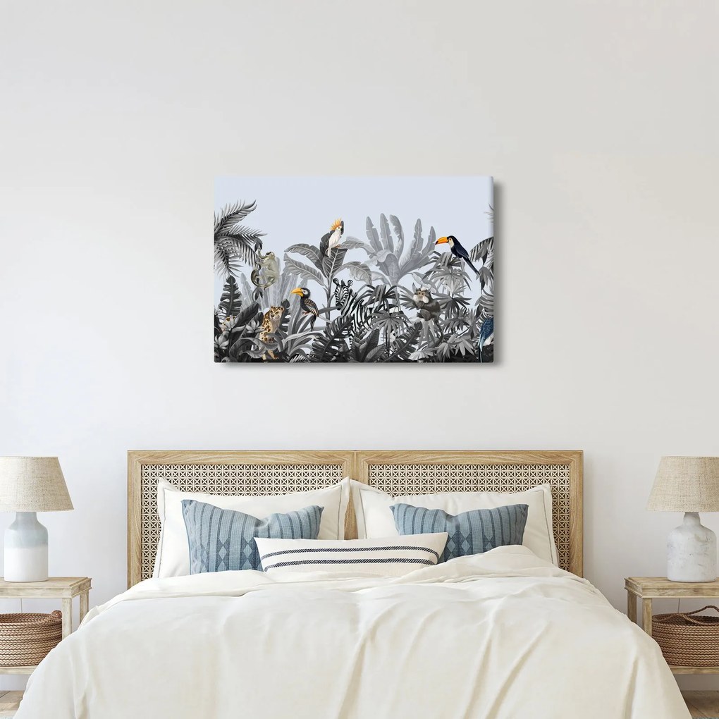 Tablou - Jungla ilustrată (90x60 cm)