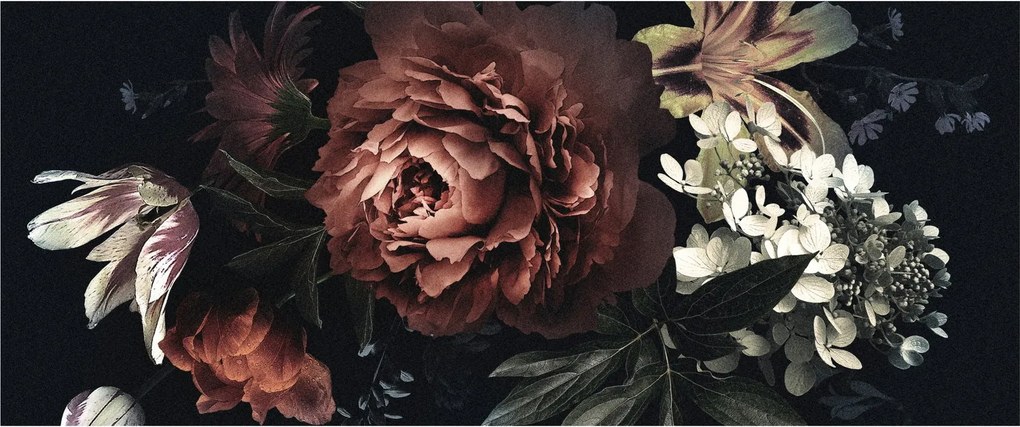 Tablou - Flori întunecate (120x50 cm)