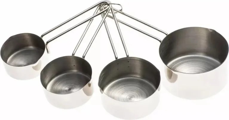 Set masuratori din Kinghoff KH 4025, 50/80/125/250 ml., Inox, Argint