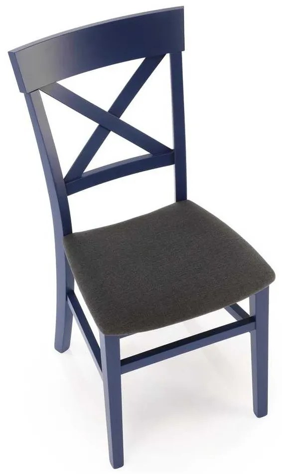 Scaun de bucătărie Rebecca, negru / albastru