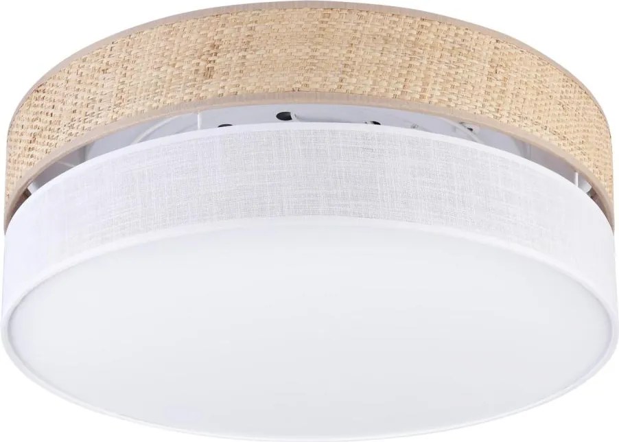 Plafonieră SIRJA BOHO 2xE27/15W/230V, Ø 45 cm, bej/albă