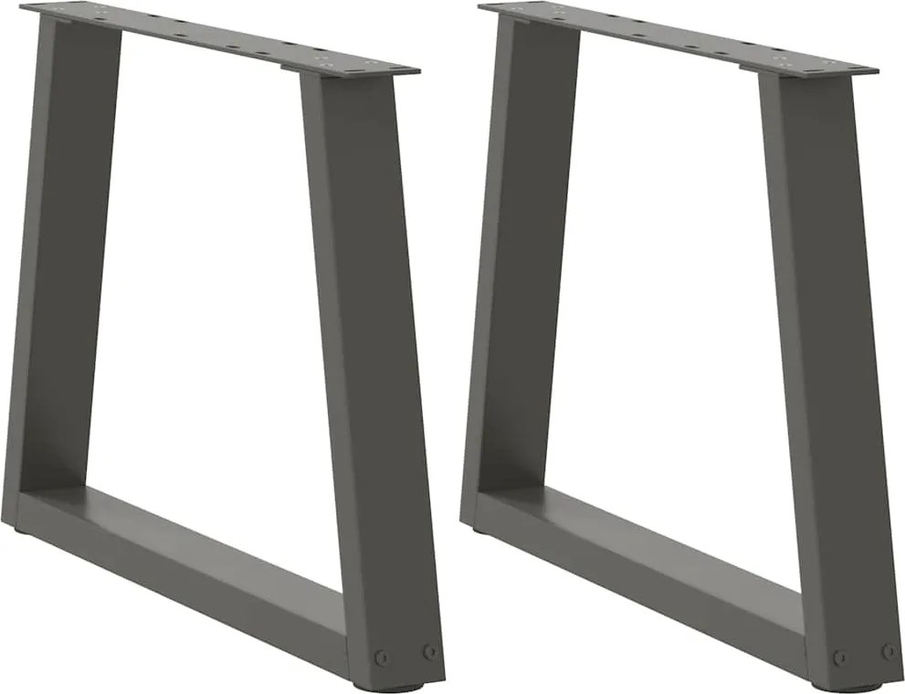 vidaXL Picioare pentru măsuță de cafea în formă de V, 2 buc., antracit, 60x(42-43,3) cm, oțel