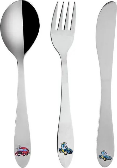 Orion Set tacâmuri pentru copii din inox MAŞINUŢE