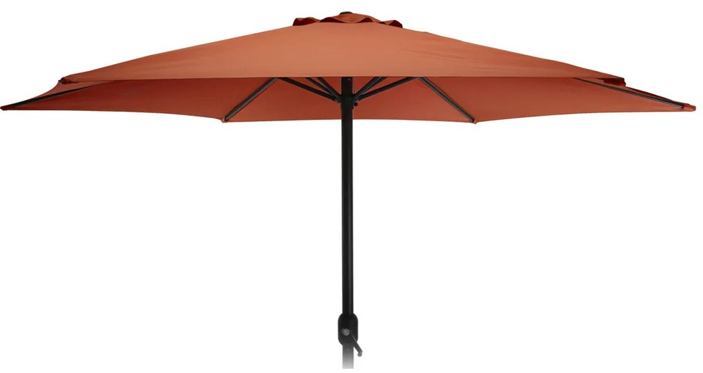 Umbrela de gradina cu manivela si inclinare stalp aluminiu 270 cm Terracotta
