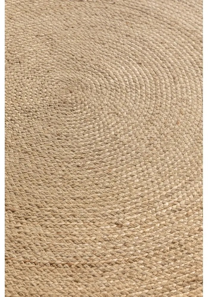 Covor fildeș reversibil rotund din iută ø 140 cm Braided – Hanse Home