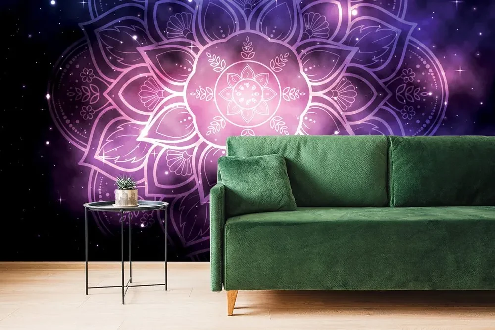 Tapet Mandala cu fundal de galaxie