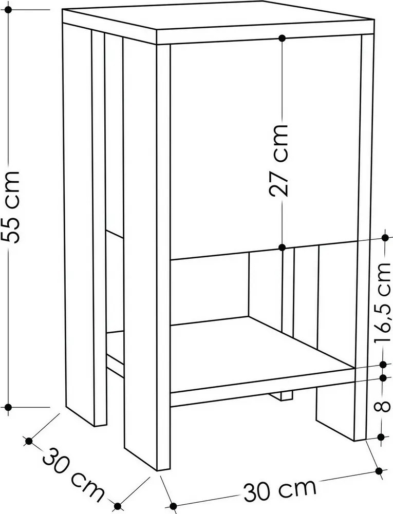 Noptieră Ema Carrara Marble