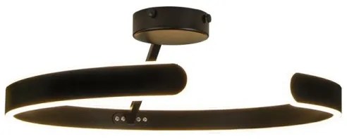 Lustră LED dimabilă aplicată LED/72W/230V 3000-6500K negru + telecomandă