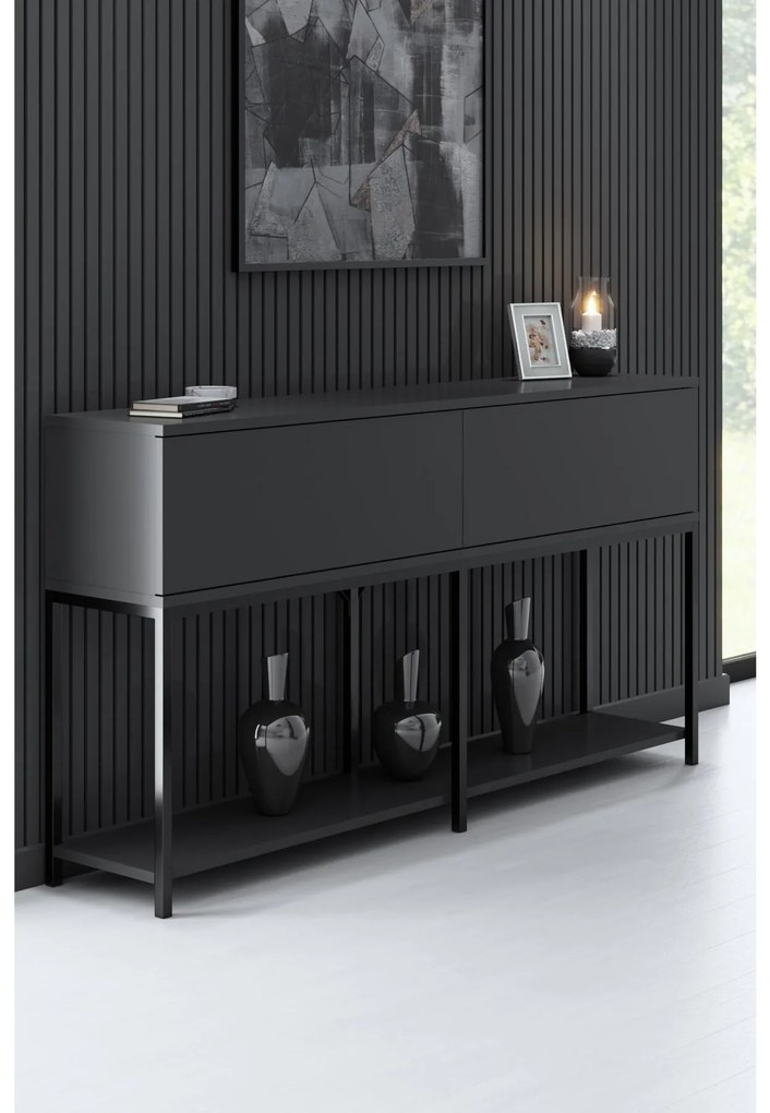 Măsuță consolă Vibubi 1 (antracit + negru) . 1093373