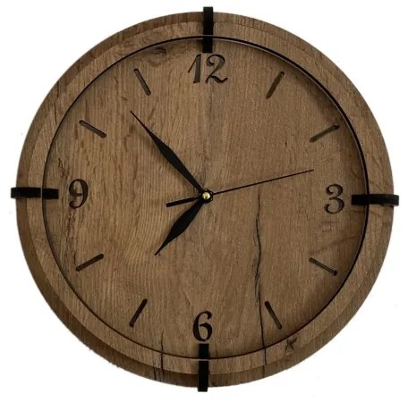 Li-Go 23628/DUB3 - Ceas de perete LED/1xAA Ø 32 cm stejar deschis/rotund