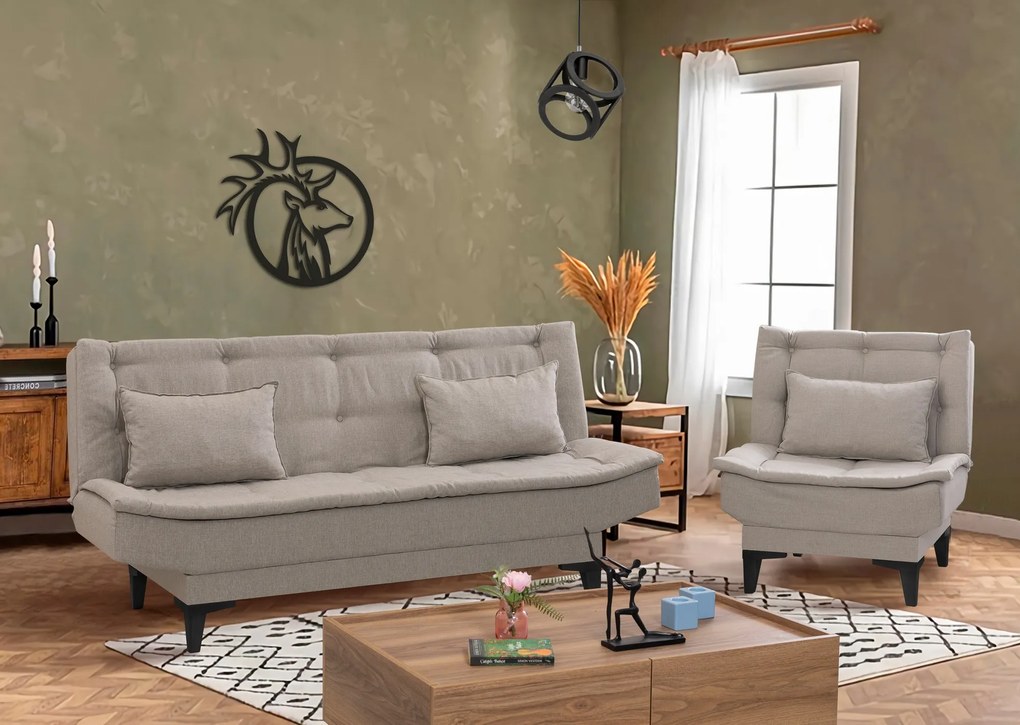 Set canapele/fotolii 3+1 Santiago (Crem). 1073346