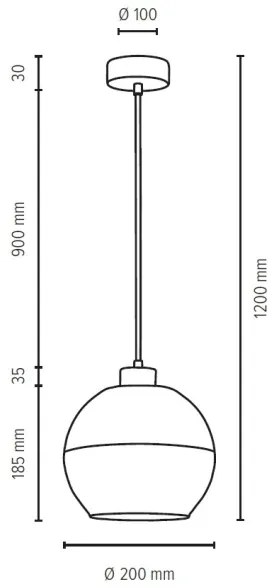 Lustră pe cablu Spot-Light 1860174 ALESSANDRO 1xE27/60W/230V