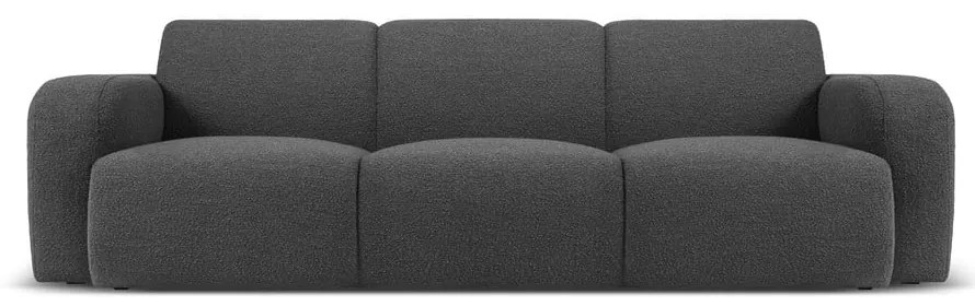 Canapea gri închis cu tapițerie din stofă bouclé 235 cm Molino – Micadoni Home