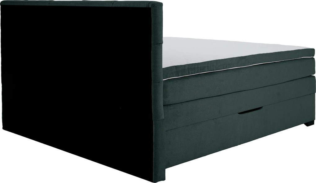 Pat boxspring, 200x200, verde, APRIL