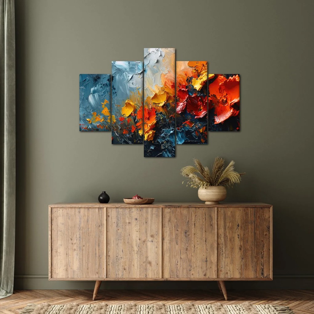 Tablou - Pictură abstractă de flori III. (150x105 cm)