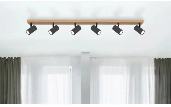 Spot Globo 57911-6DG ROBBY 6xGU10/35W/230V maro/negru