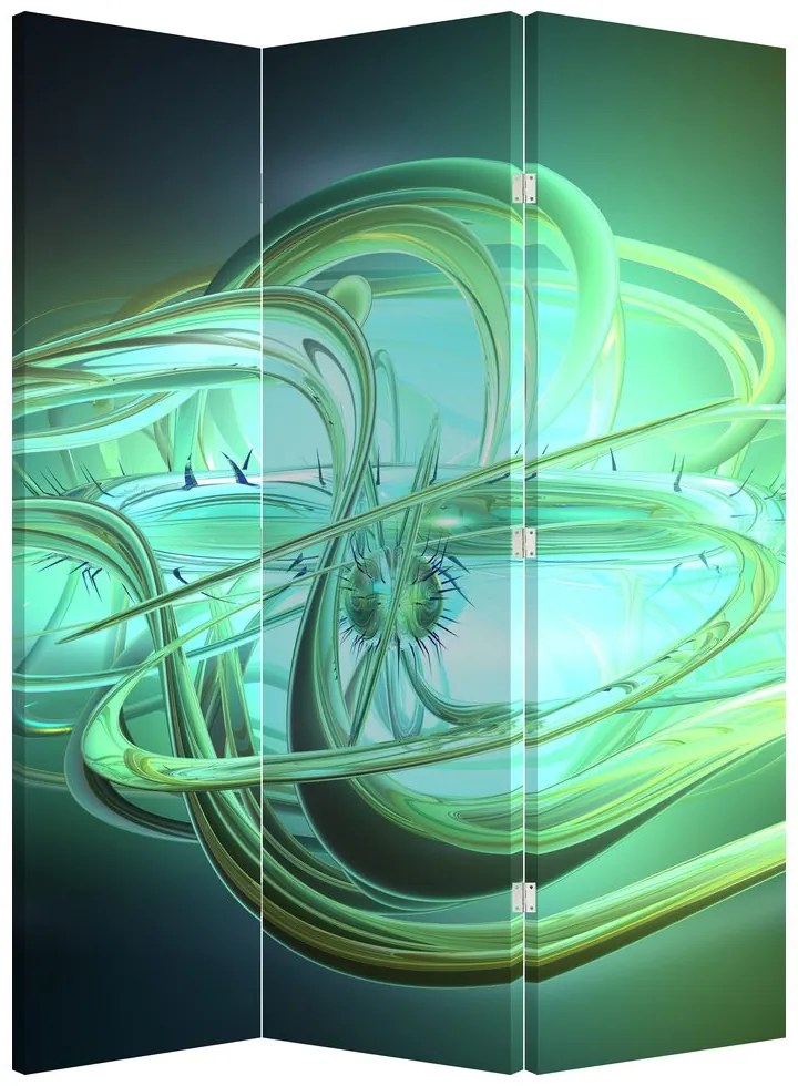 Paravan - Abstracție verde (126x170 cm)
